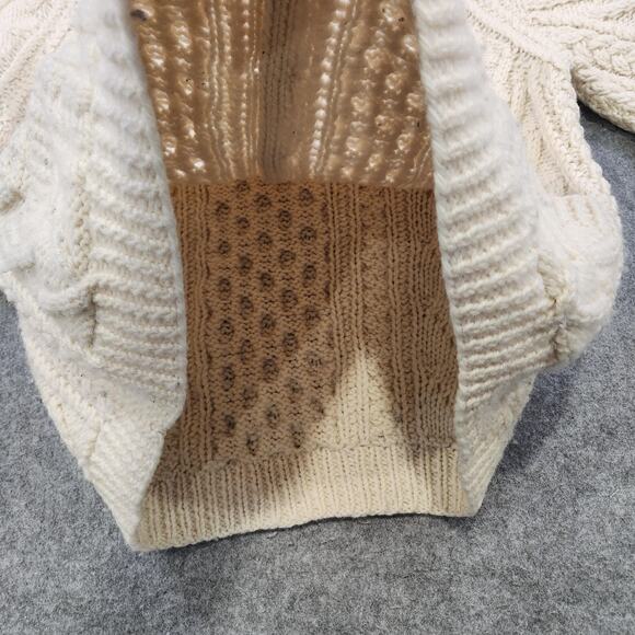 VTG Gaeltarra Sweater Womens Small Aran Fisherman Wool Handknit Ireland Cardigan - Picture 11 of 14